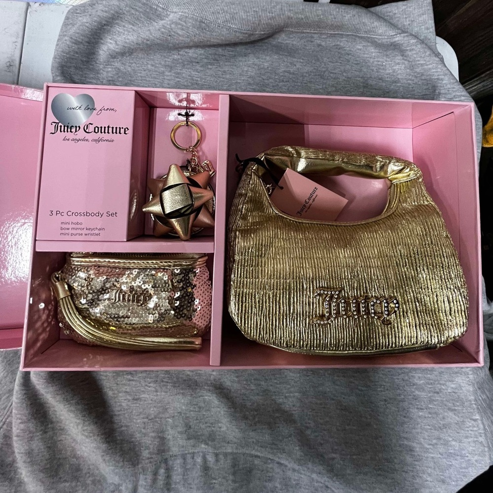 Juicy Couture Gold Crossbody Bag with Luxurious Finish